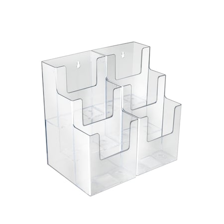 Azar Displays Three-Tier Six-Pocket Trifold Brochure Holder, PK2 252815